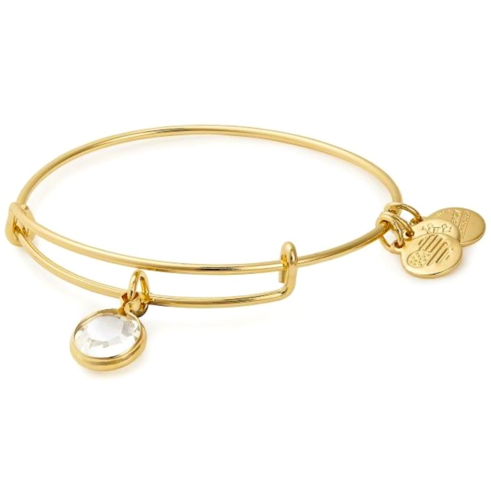 Alex and Ani April Charm Bracelet - Gold Finish